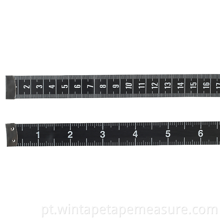 Régua sofisticada de fibra de vidro macia de 150 cm / 60 polegadas para medida de fita métrica personalizada para ferramentas de medição de comprimento de impressão em seu design
